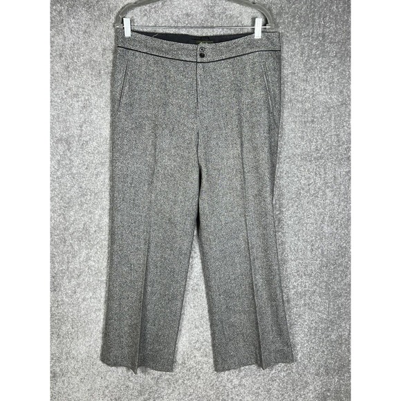 Eddie Bauer Blakely Fit Wool Blend Dress Pants Womens Size 12 Gray Back‎ Pocket - Picture 1 of 14